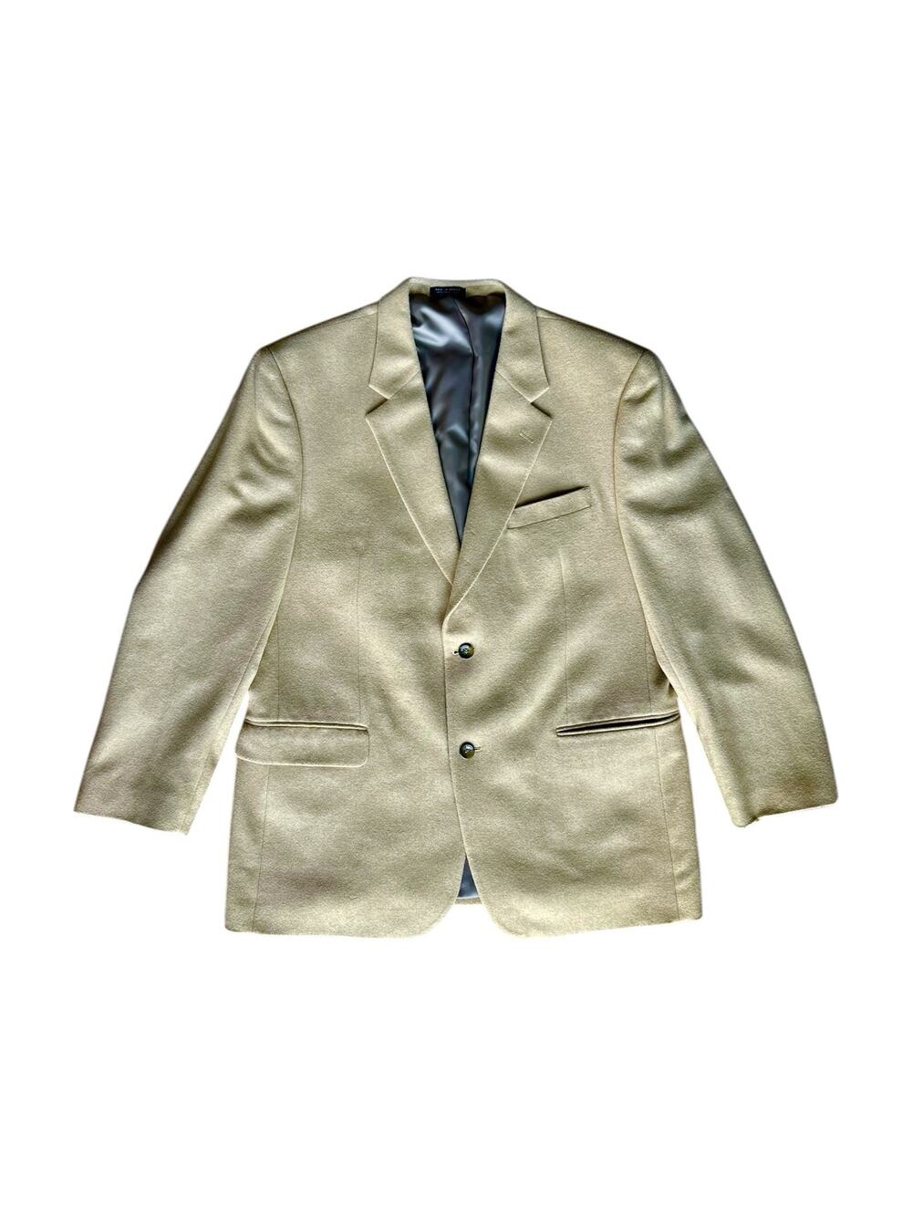 Botany 500 Mens Tan Beige 100% Fine Camel Hair Suit Blazer Jacket Sport Coat 44R
